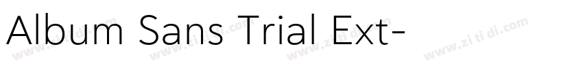 Album Sans Trial Ext字体转换